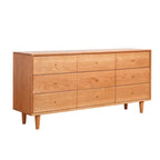 3 Tiers Traditional Natural Double Dresser with Gold Handles