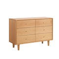 3 Tiers Traditional Natural Double Dresser with Gold Handles