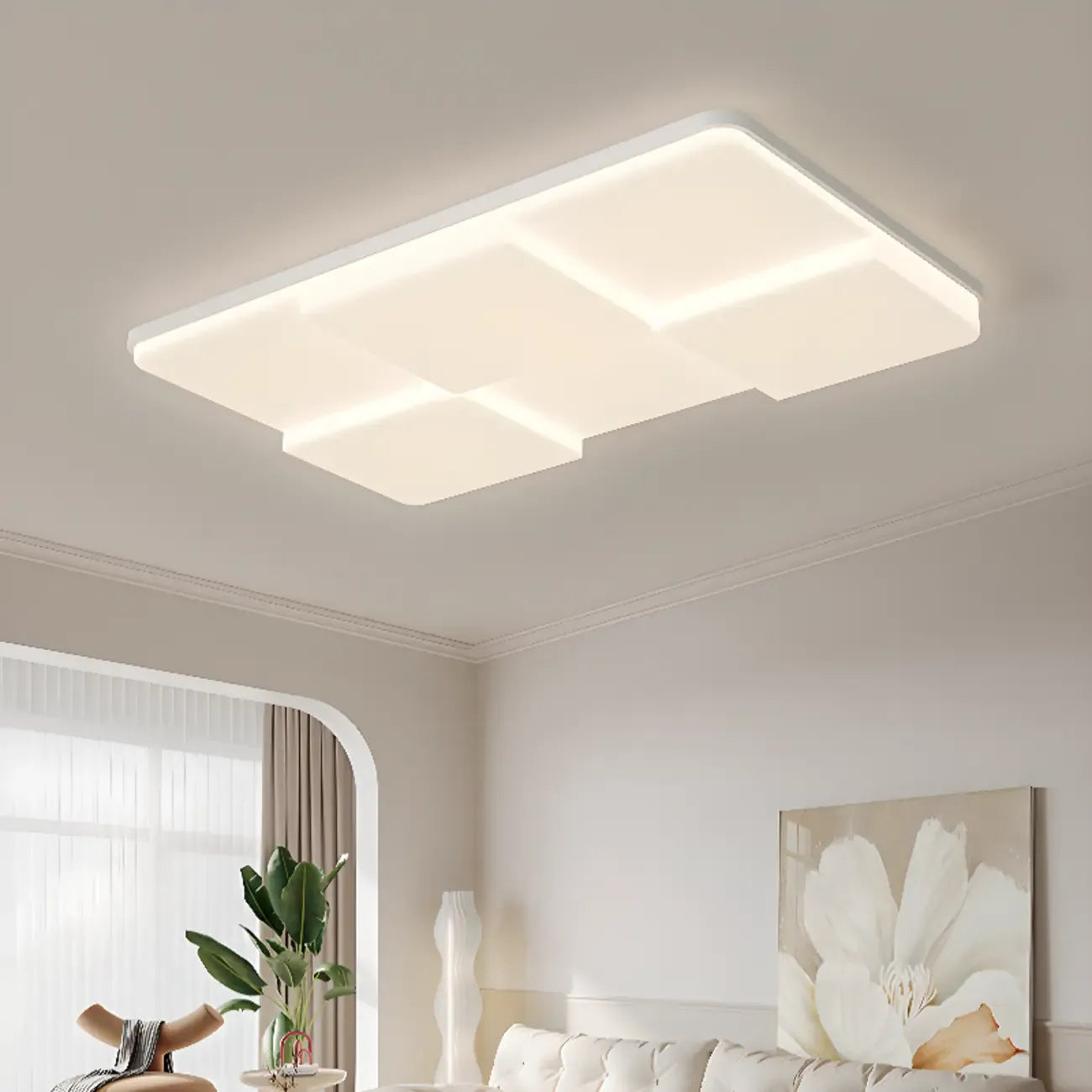 Acrylic LED Flush Mount Ceiling Light for Residential Use
