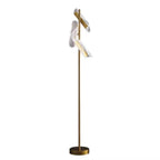 3-Light Unique Dimmable Gold Floor Lamp with Adjustable Head