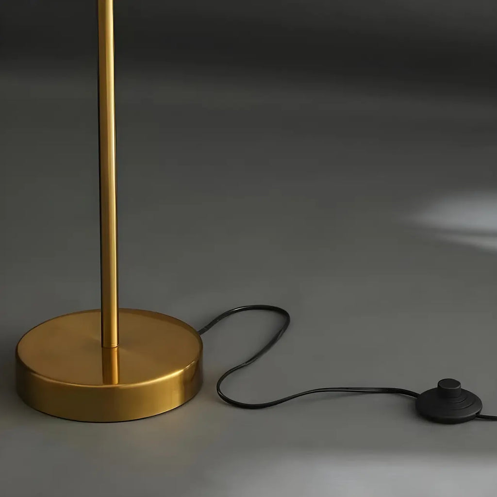 3-Light Unique Dimmable Gold Floor Lamp with Adjustable Head