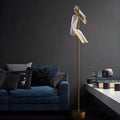 3-Light Unique Dimmable Gold Floor Lamp with Adjustable Head