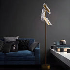 3-Light Unique Dimmable Gold Floor Lamp with Adjustable Head