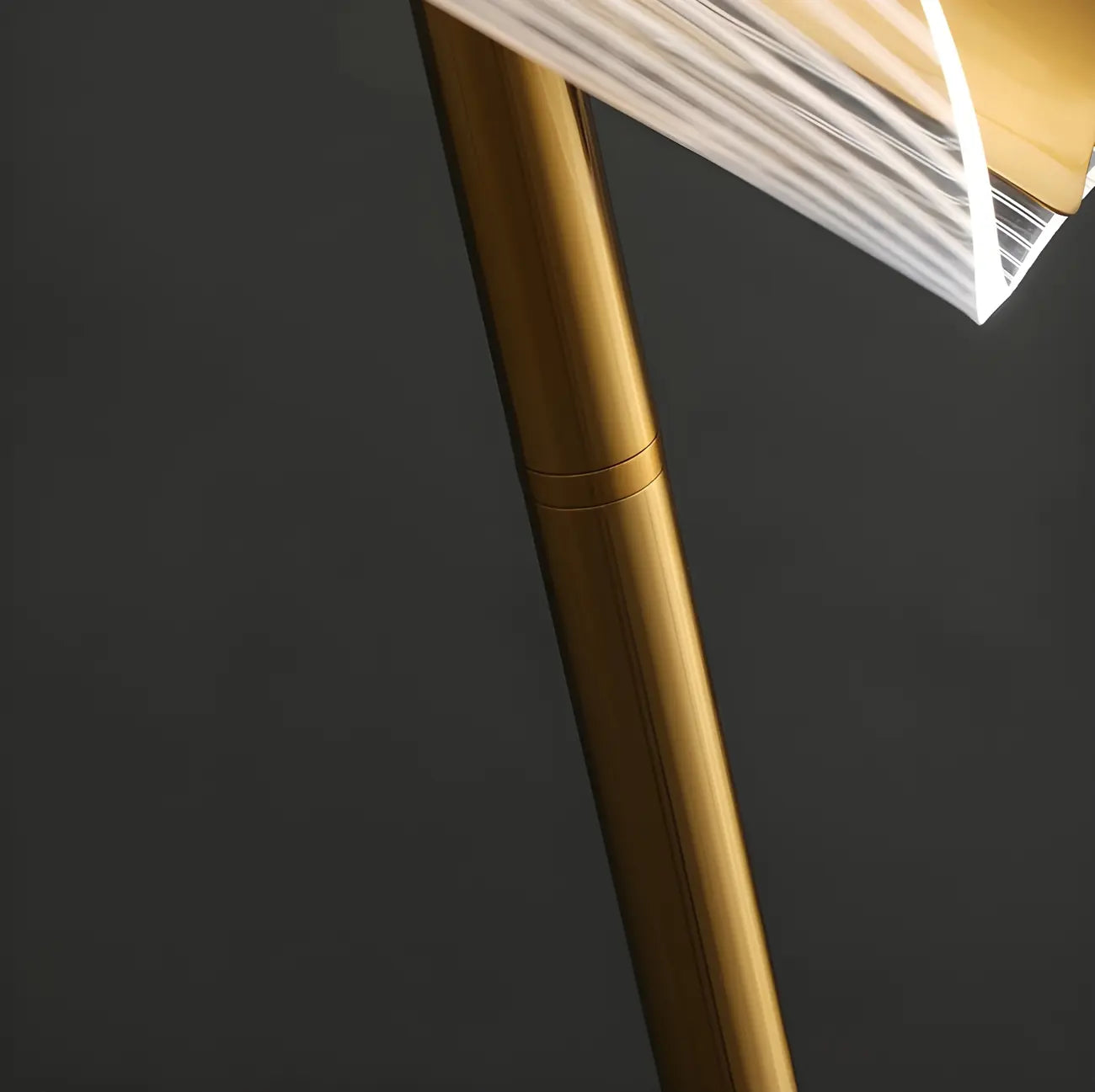 3-Light Unique Dimmable Gold Floor Lamp with Adjustable Head