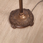 2-Light Antique Stained Glass Dome Floor Lamp for Cozy Interiors