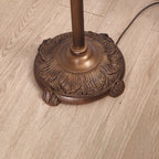 2-Light Antique Stained Glass Dome Floor Lamp for Cozy Interiors