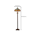 2-Light Antique Stained Glass Dome Floor Lamp for Cozy Interiors
