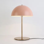 Macaron Iron Dome Shade Metal Table Lamp Plug in Electric