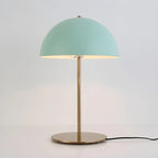 Macaron Iron Dome Shade Metal Table Lamp Plug in Electric