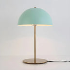 Macaron Iron Dome Shade Metal Table Lamp Plug in Electric