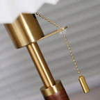 Elegant Fabric Pleated Table Lamp with Pull Chain for Bedroom