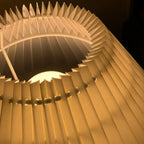 Elegant Fabric Pleated Table Lamp with Pull Chain for Bedroom