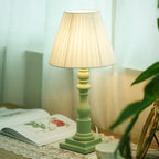 Modern Elegant Wooden Base Fabric Table Lamp for Bedside
