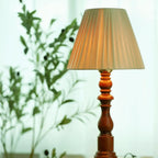 Modern Elegant Wooden Base Fabric Table Lamp for Bedside