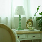 Modern Elegant Wooden Base Fabric Table Lamp for Bedside