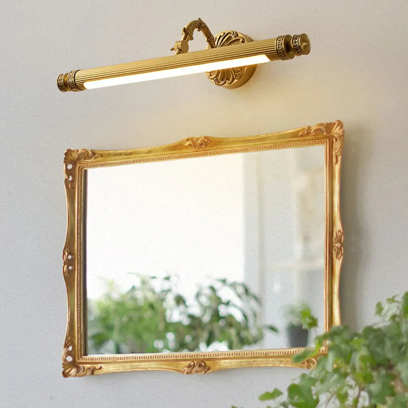 Gold Bathroom LED Wall Sconce Fixture with Warm Light