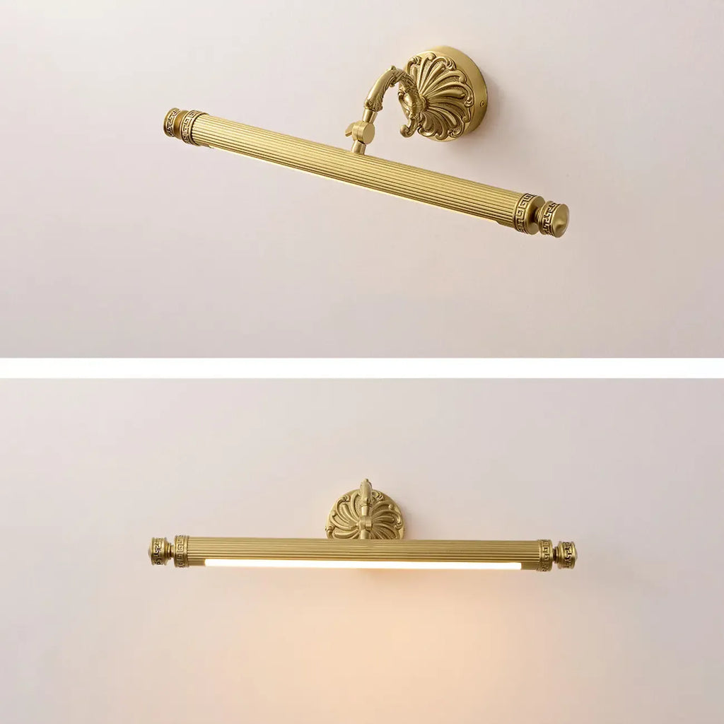 Gold Bathroom LED Wall Sconce Fixture with Warm Light
