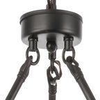 Black Iron Industrial Candle Chandelier for Dining Room