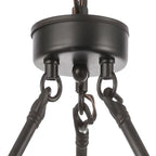 Black Iron Industrial Candle Chandelier for Dining Room