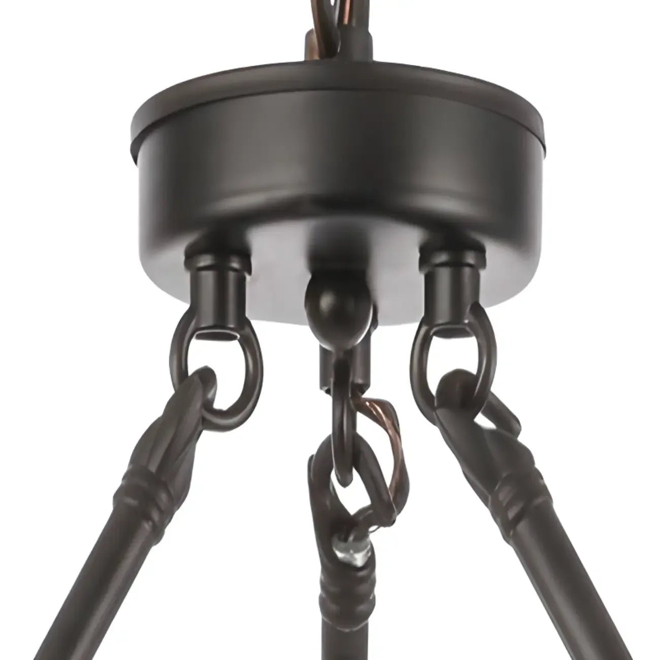 Black Iron Industrial Candle Chandelier for Dining Room