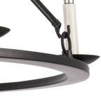 Black Iron Industrial Candle Chandelier for Dining Room