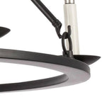 Black Iron Industrial Candle Chandelier for Dining Room