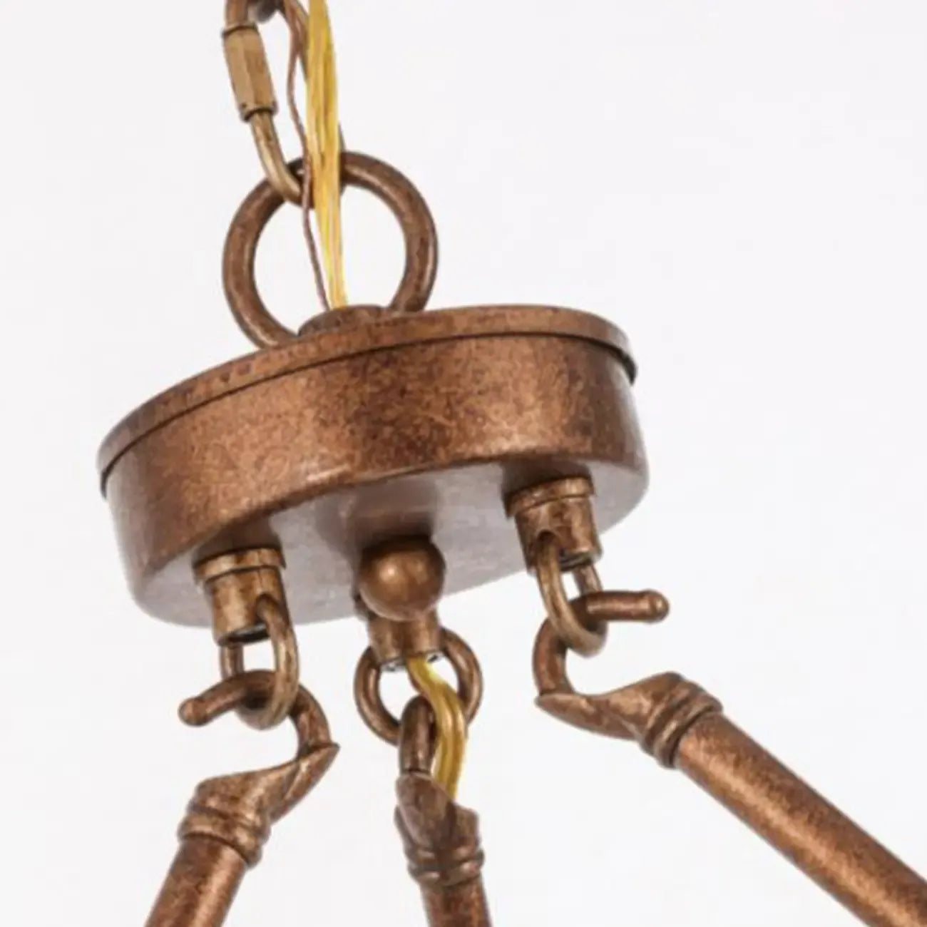 Black Iron Industrial Candle Chandelier for Dining Room