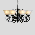 Vintage Bell Black Metal Pendant Chandelier