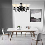 Vintage Bell Black Metal Pendant Chandelier