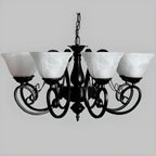 Vintage Bell Black Metal Pendant Chandelier