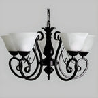 Vintage Bell Black Metal Pendant Chandelier