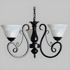 Vintage Bell Black Metal Pendant Chandelier