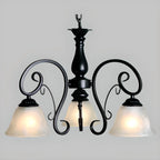 Vintage Bell Black Metal Pendant Chandelier
