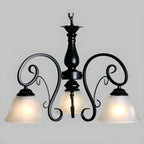Vintage Bell Black Metal Pendant Chandelier