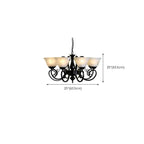 Vintage Bell Black Metal Pendant Chandelier