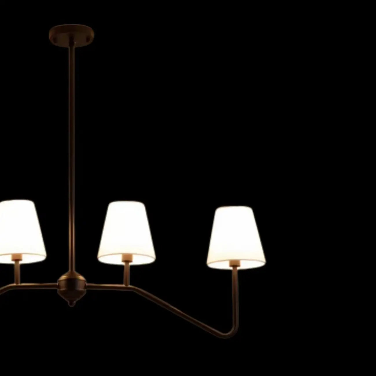 Black Metal Island Pendant Light with 4 Lights in Fabric Cylinder Shape