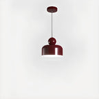 Modern Burgundy Rectangular LED Pendant Light for Living Room