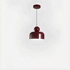Modern Burgundy Rectangular LED Pendant Light for Living Room