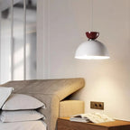 Modern Burgundy Rectangular LED Pendant Light for Living Room