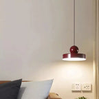 Modern Burgundy Rectangular LED Pendant Light for Living Room