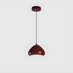Modern Burgundy Rectangular LED Pendant Light for Living Room