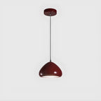 Modern Burgundy Rectangular LED Pendant Light for Living Room
