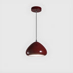 Modern Burgundy Rectangular LED Pendant Light for Living Room