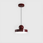 Modern Burgundy Rectangular LED Pendant Light for Living Room
