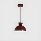 Modern Burgundy Rectangular LED Pendant Light for Living Room