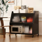 Modish Metal Black Bedside Cabinet with Clear Glass Doors