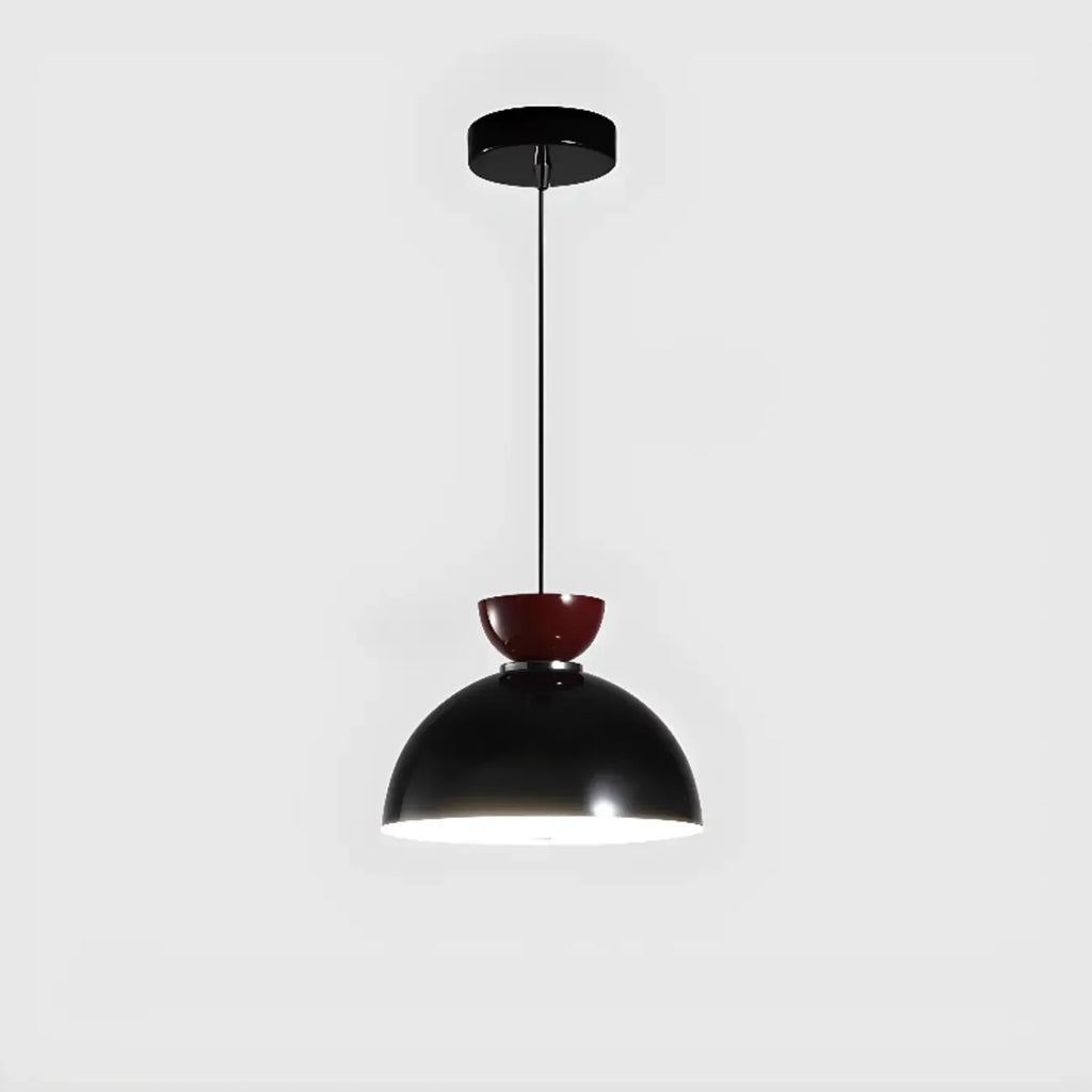 Modern Burgundy Rectangular LED Pendant Light for Living Room