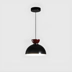 Modern Burgundy Rectangular LED Pendant Light for Living Room