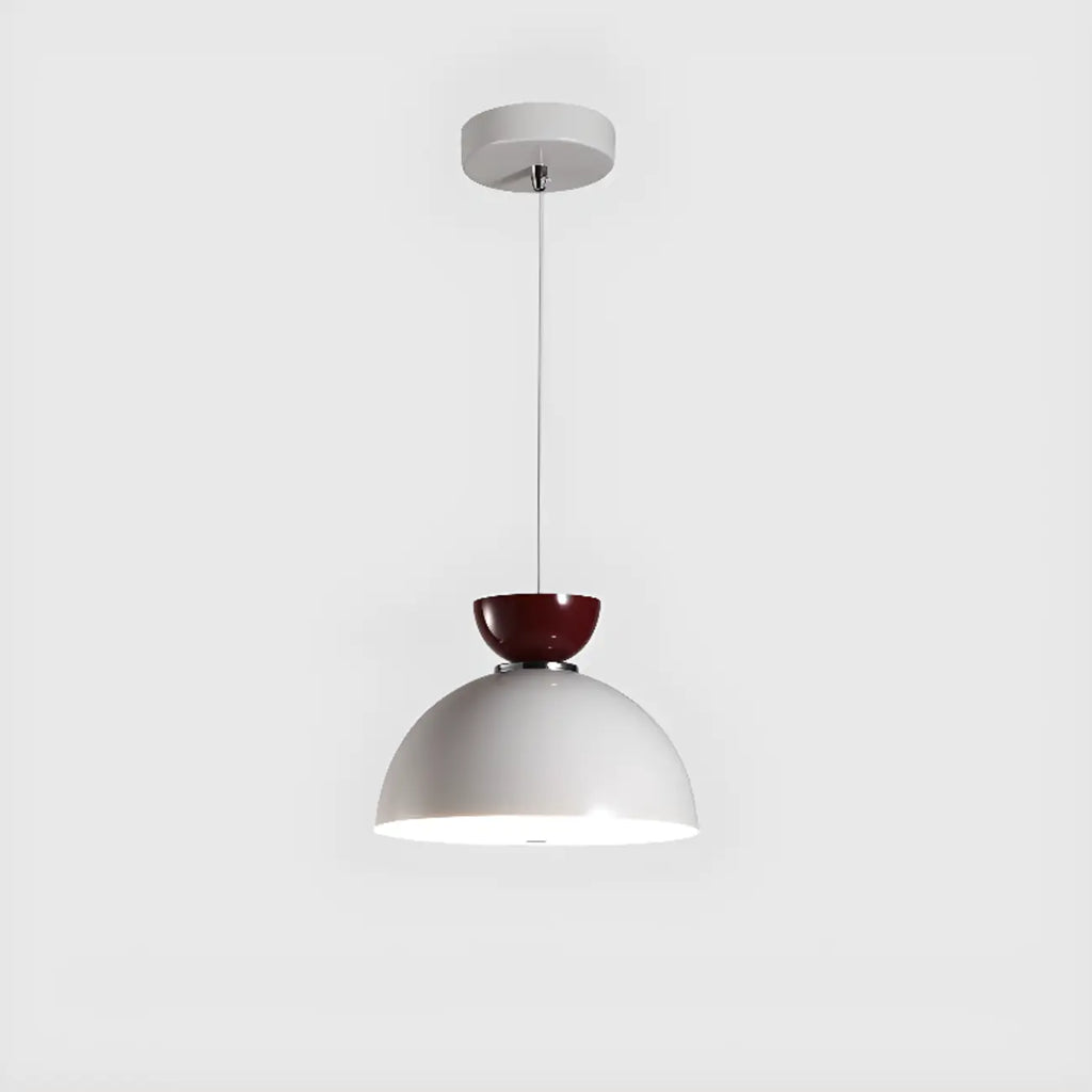 Modern Burgundy Rectangular LED Pendant Light for Living Room