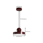 Modern Burgundy Rectangular LED Pendant Light for Living Room
